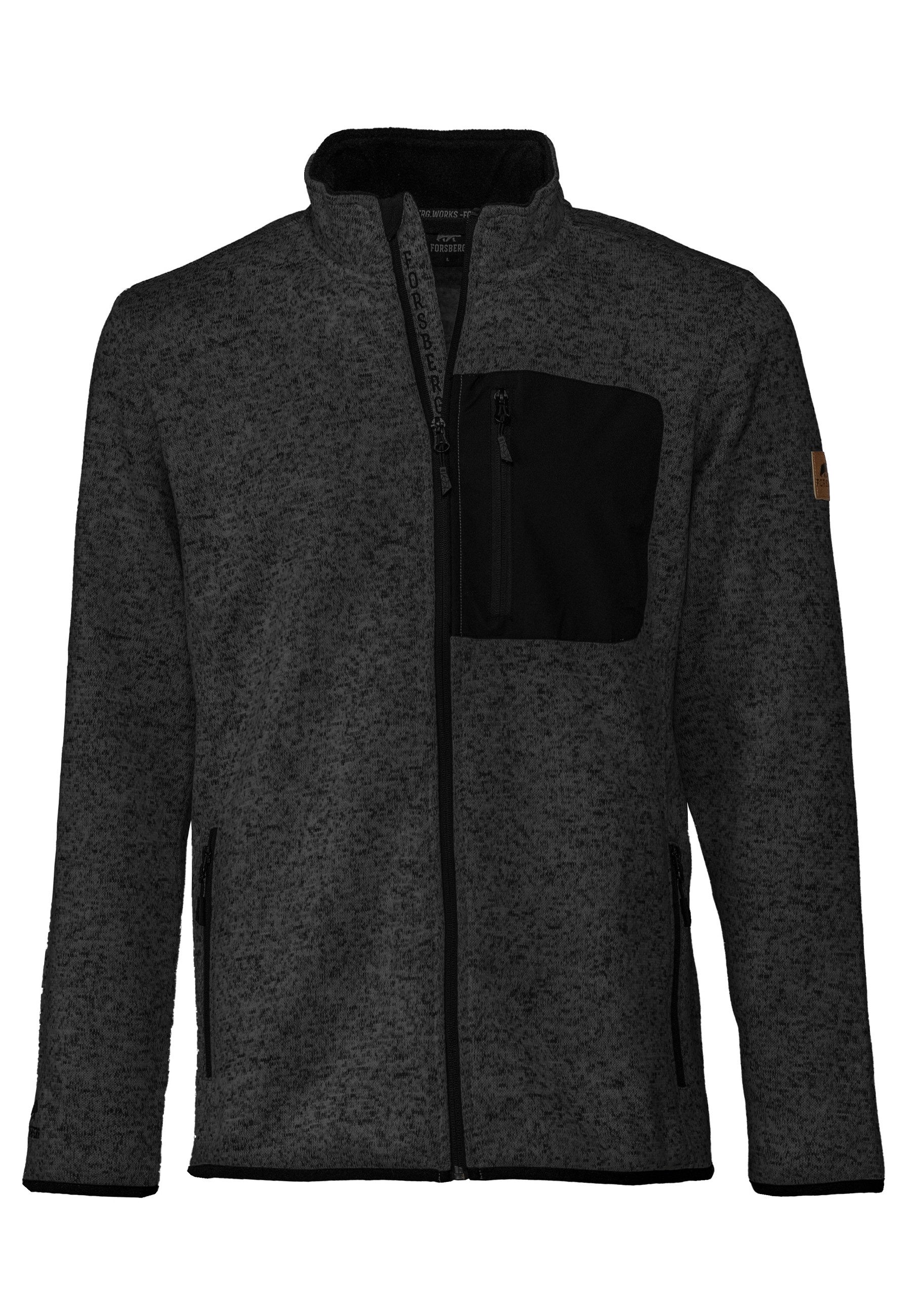 FORSBERG Strickjacke warme Strickjacke mit Brusttasche