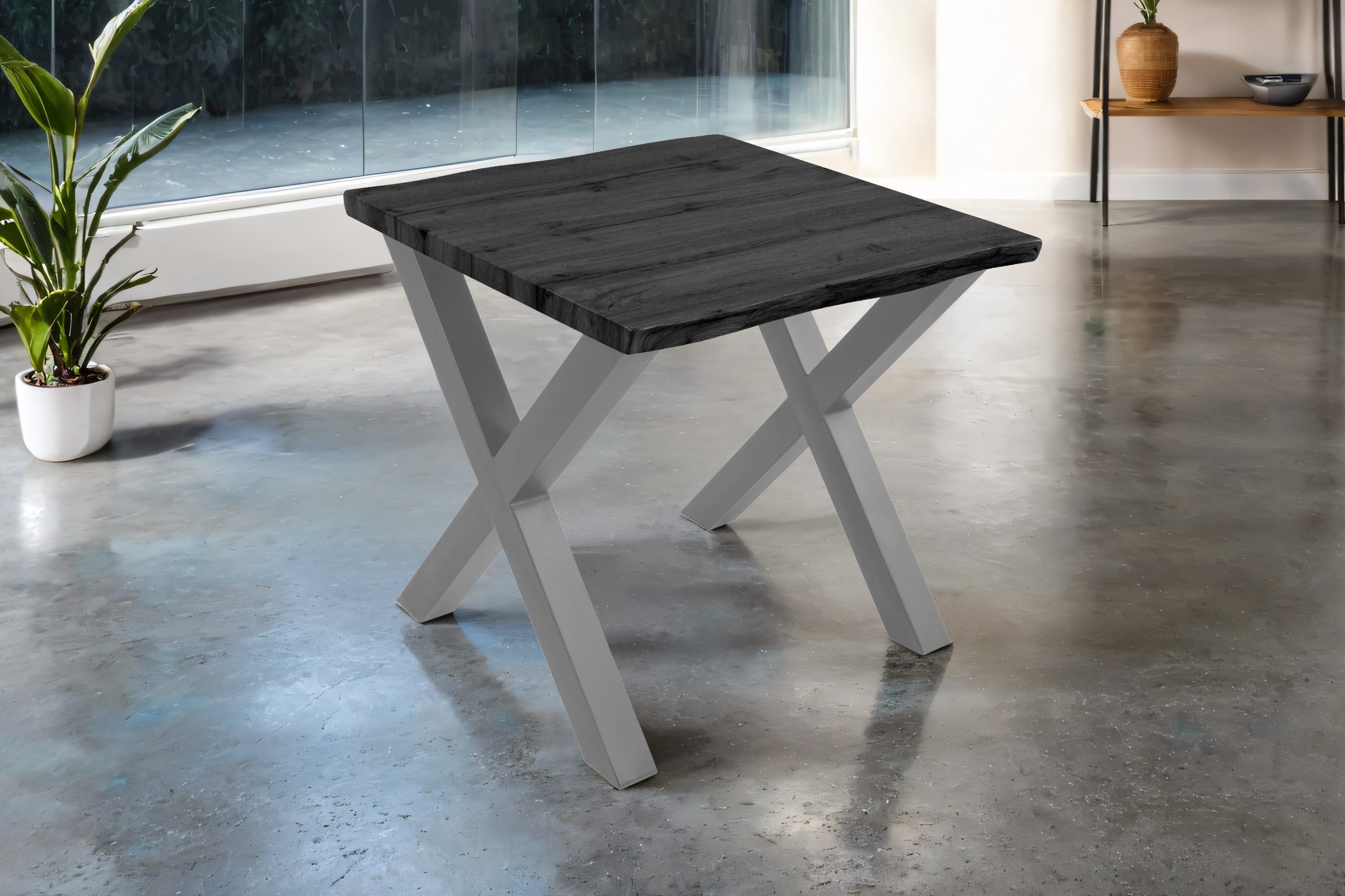 SAM® Esstisch Thori, verschiedene Holz-Optiken, X-Metallgestell, günstig online kaufen