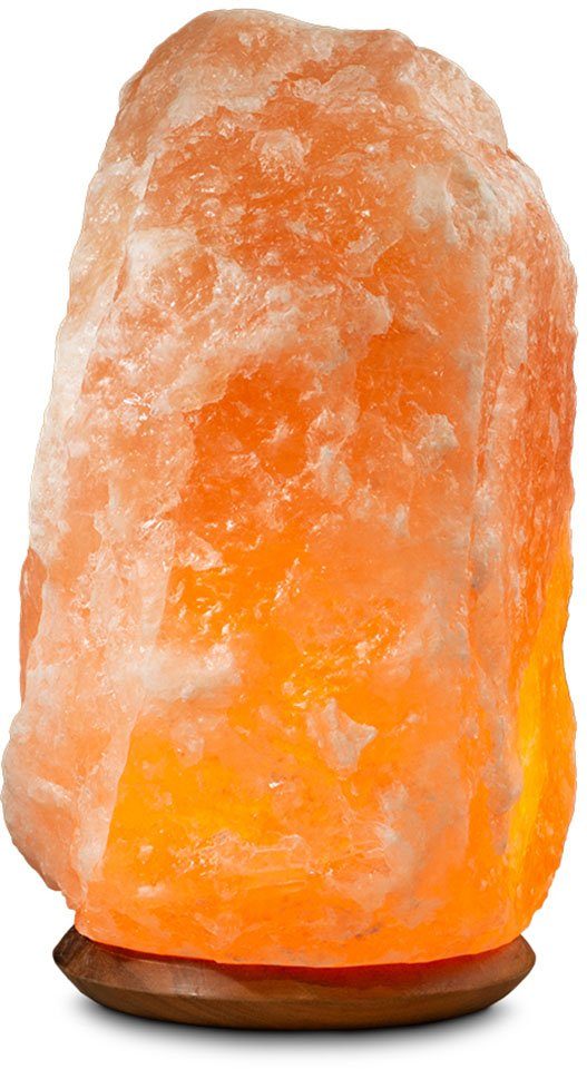 HIMALAYA SALT DREAMS Salzkristall-Tischlampe Rock, Leuchtmittel wechselbar, Warmweiß, Handgefertigt aus Salzkristall - jeder Stein ein Unikat, ca.25-30 kg | Tischleuchten