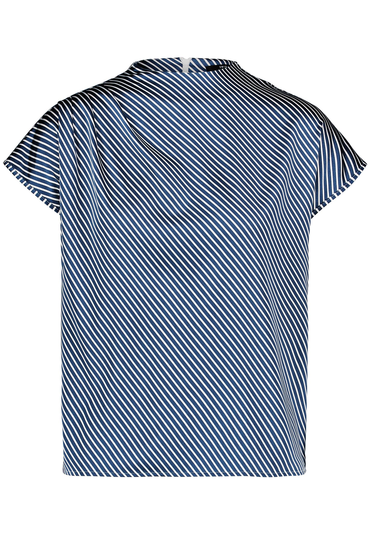 Zero Satinbluse Damen mit Kragen