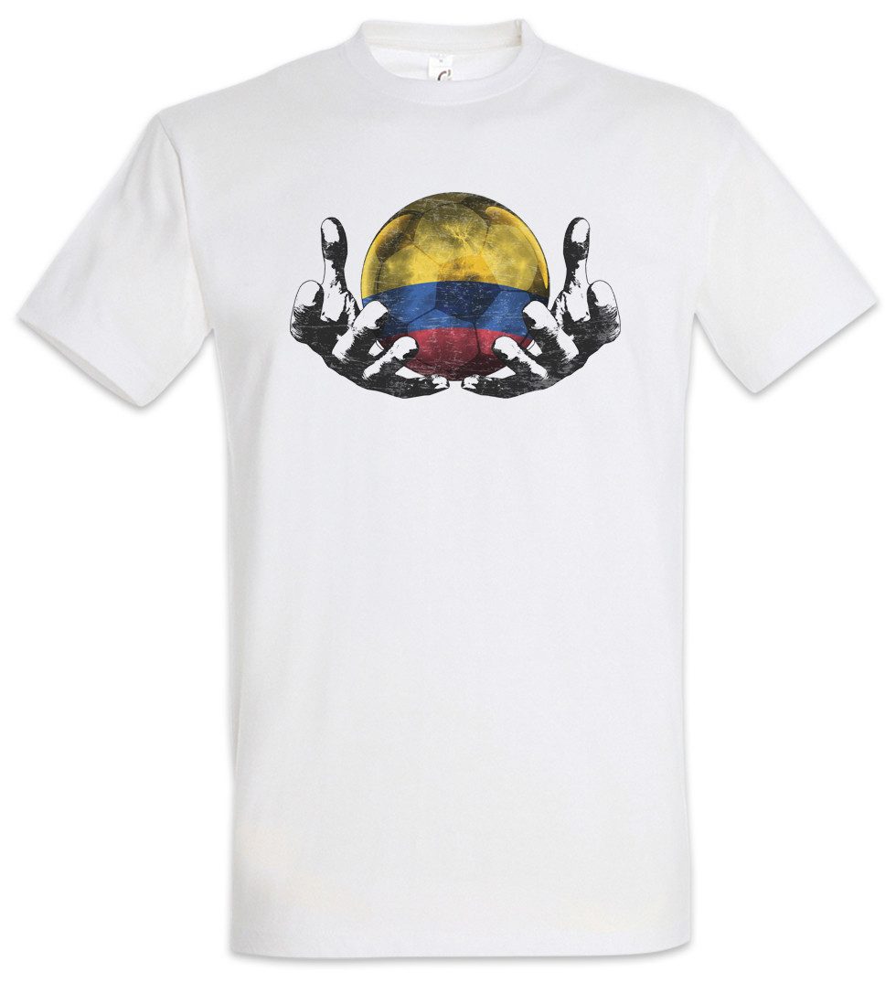 Urban Backwoods Print-Shirt Colombia Football Magic Ball Herren T-Shirt Kolumbien Kolumbianisch (1-tlg) Kolumbianische Fahne Colombian Fußball