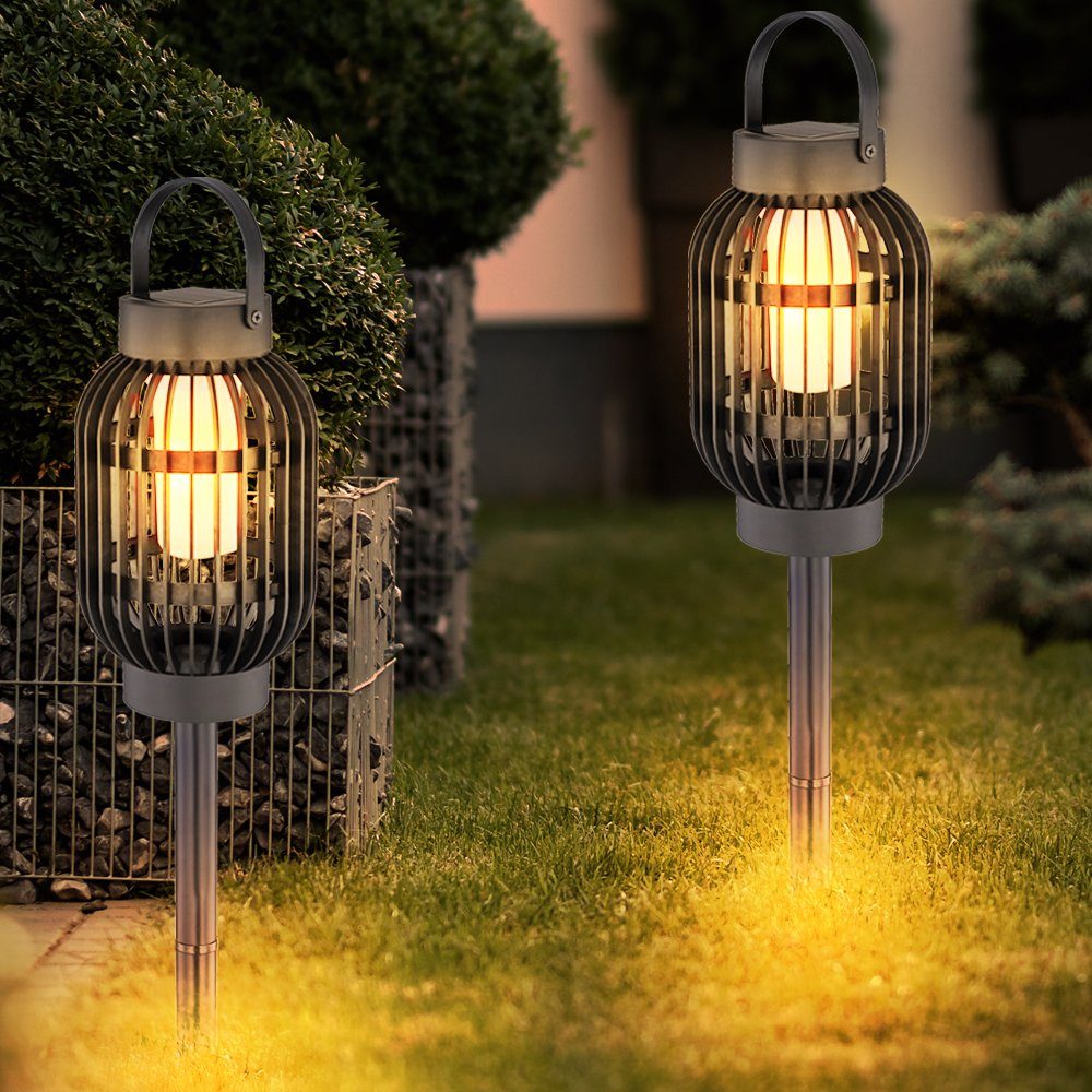 LED Außen Bereich Steck Erdspieß Leuchte Kugel Park Garten Lampe FILAMENT Licht 