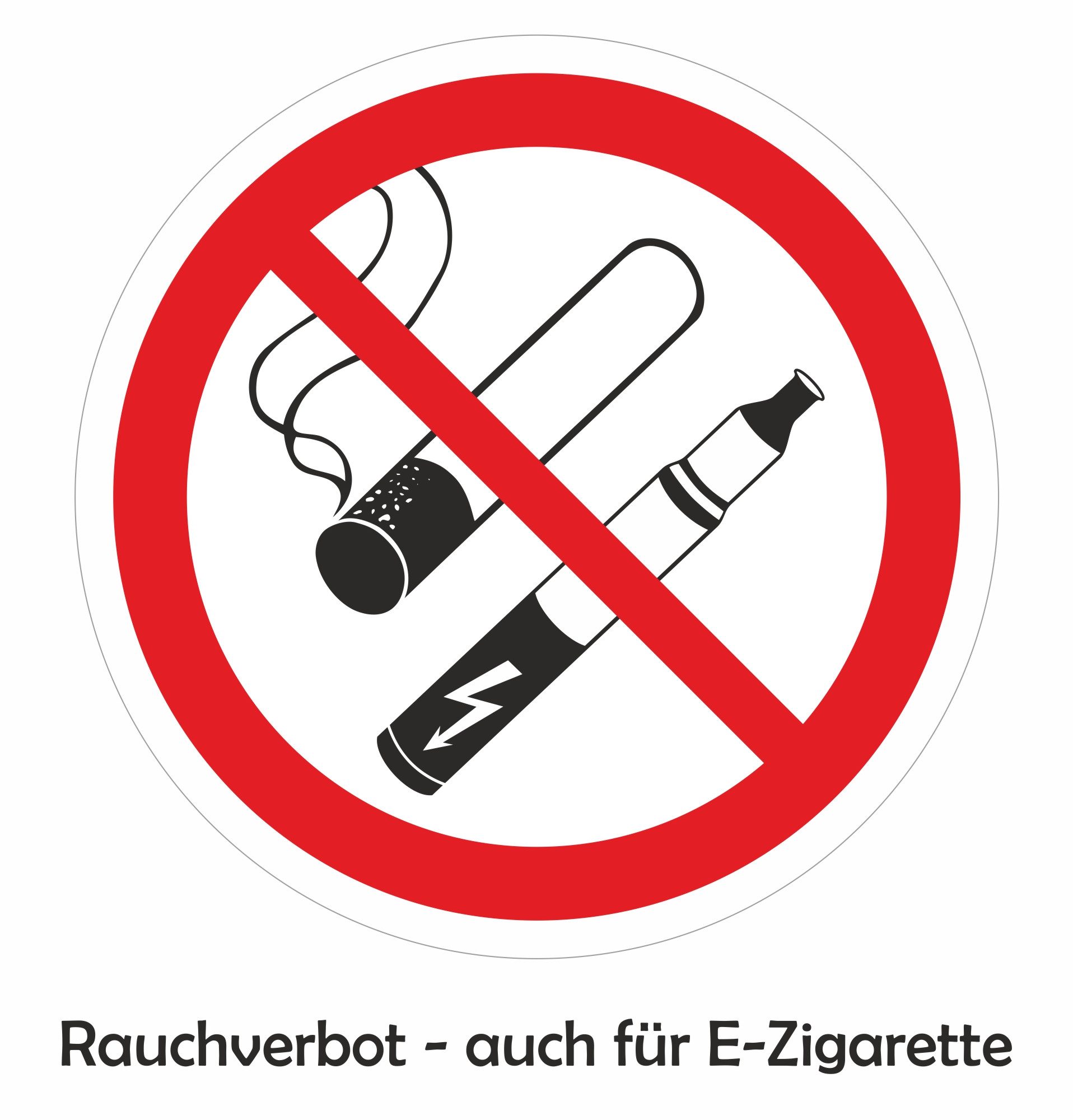 Hermann Schütz Aufkleber Aufkleber Rauchverbote - auch für E-Zigarette 90 x 70 mm
