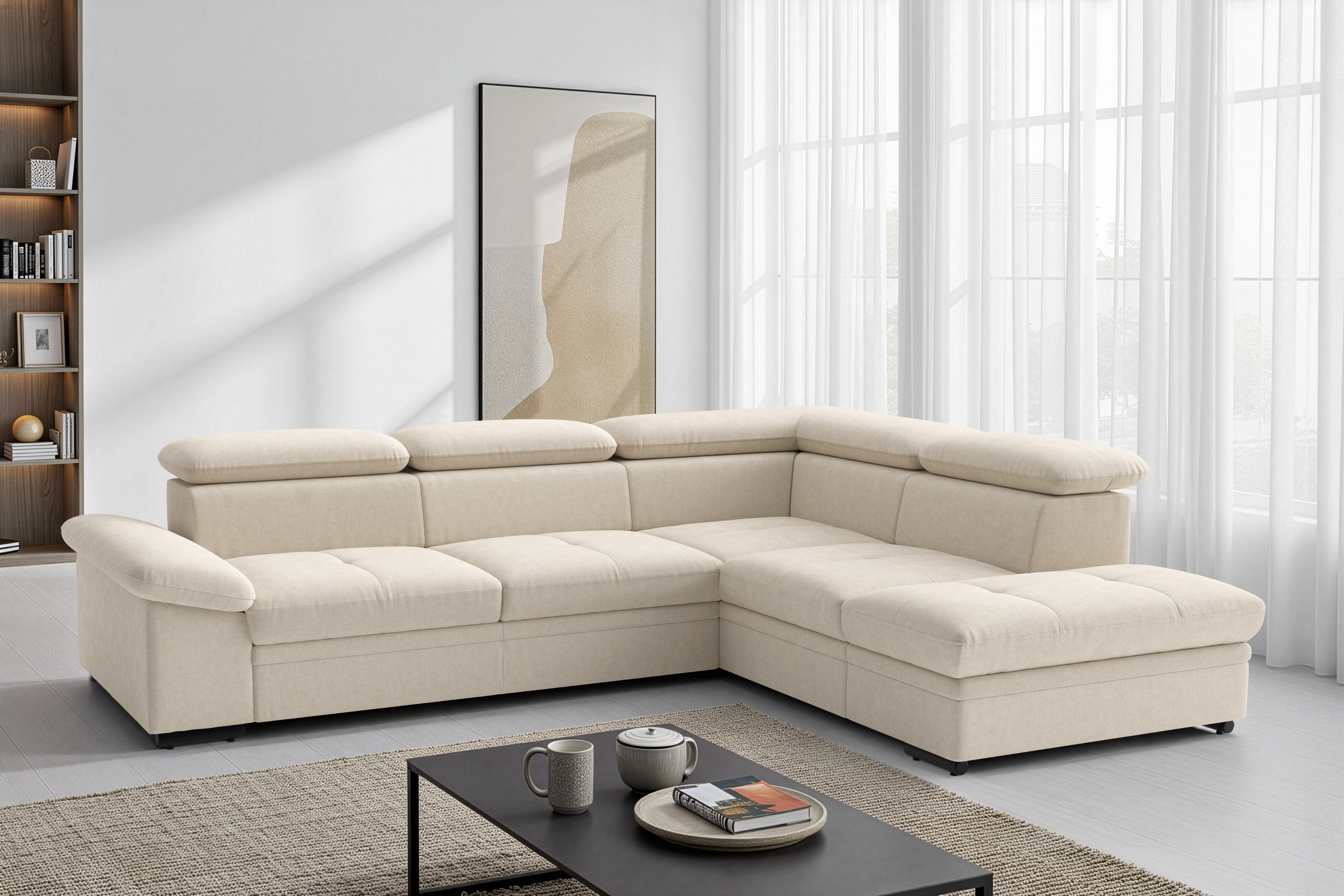 sit&more Ecksofa Viola L-Form, B: 249 cm, Arm- & Kopfteilverstellung, optional Schlaffunktion, Sofa mit Komfortsitz