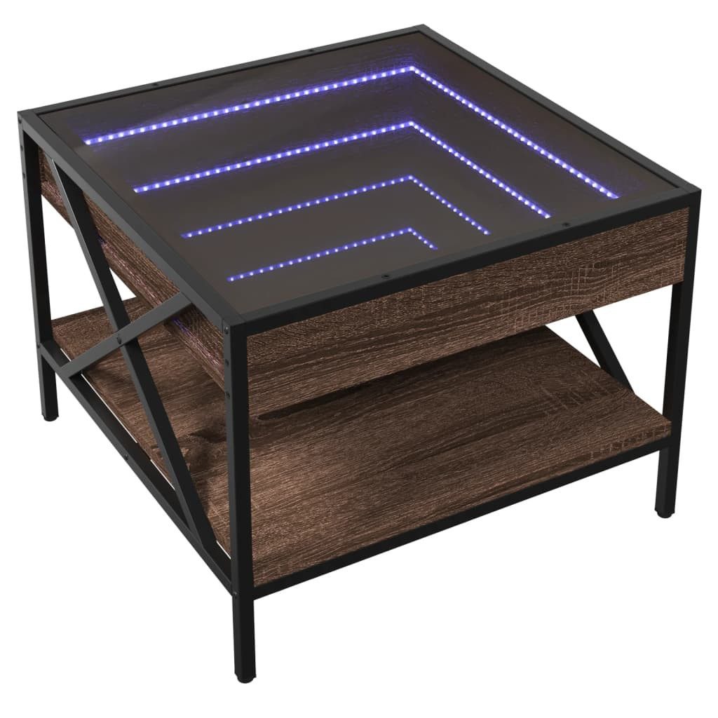 vidaXL Couchtisch Couchtisch mit Infinity-LED Braun günstig online kaufen