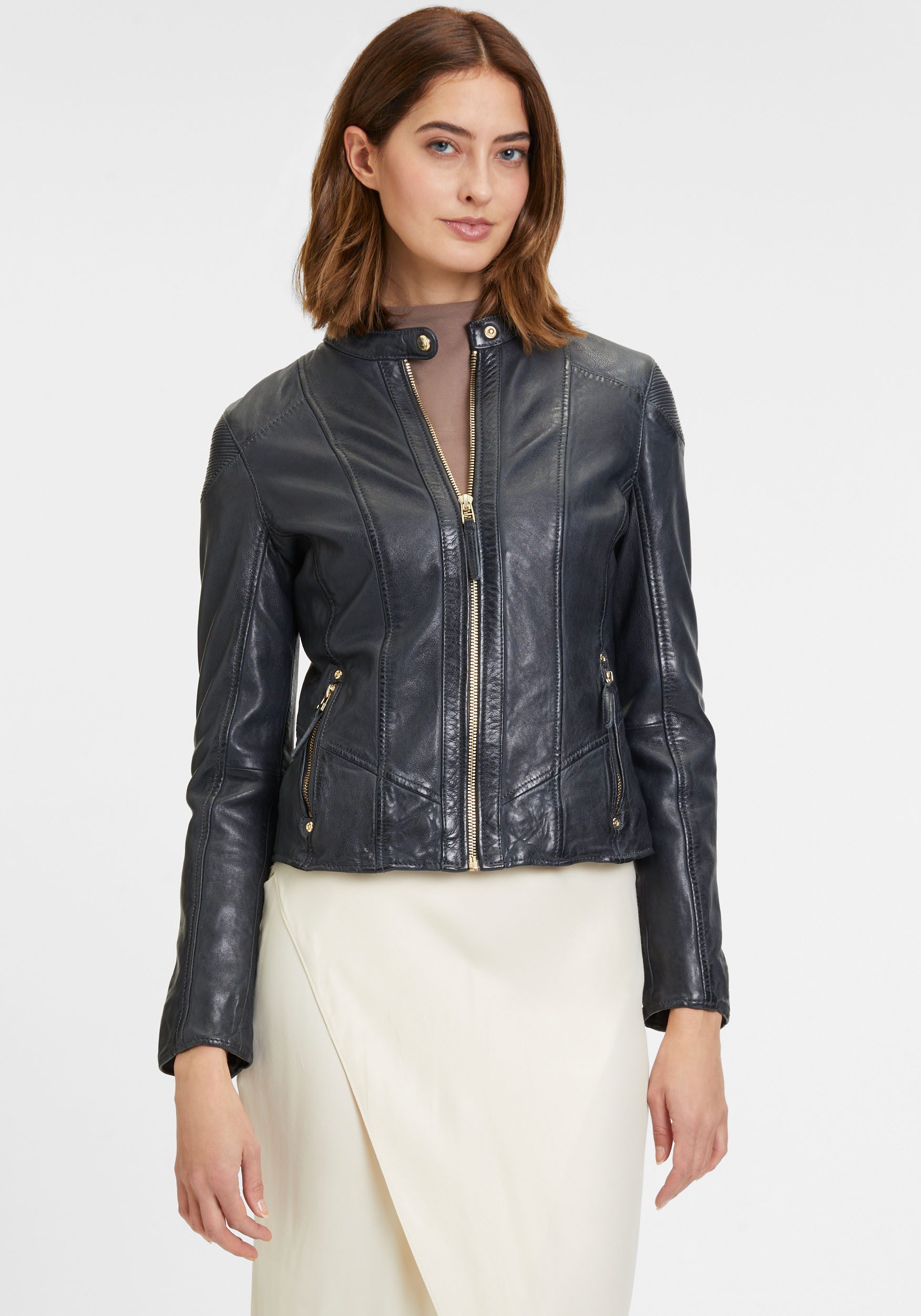 Mauritius Lederjacke GWFjella mit Reißverschluss, kleiner günstig online kaufen
