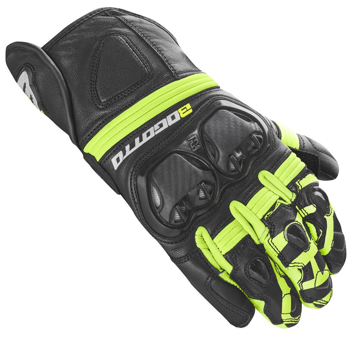 Champ Motorradhandschuhe Grand Bogotto Motorradhandschuhe Black/Neon