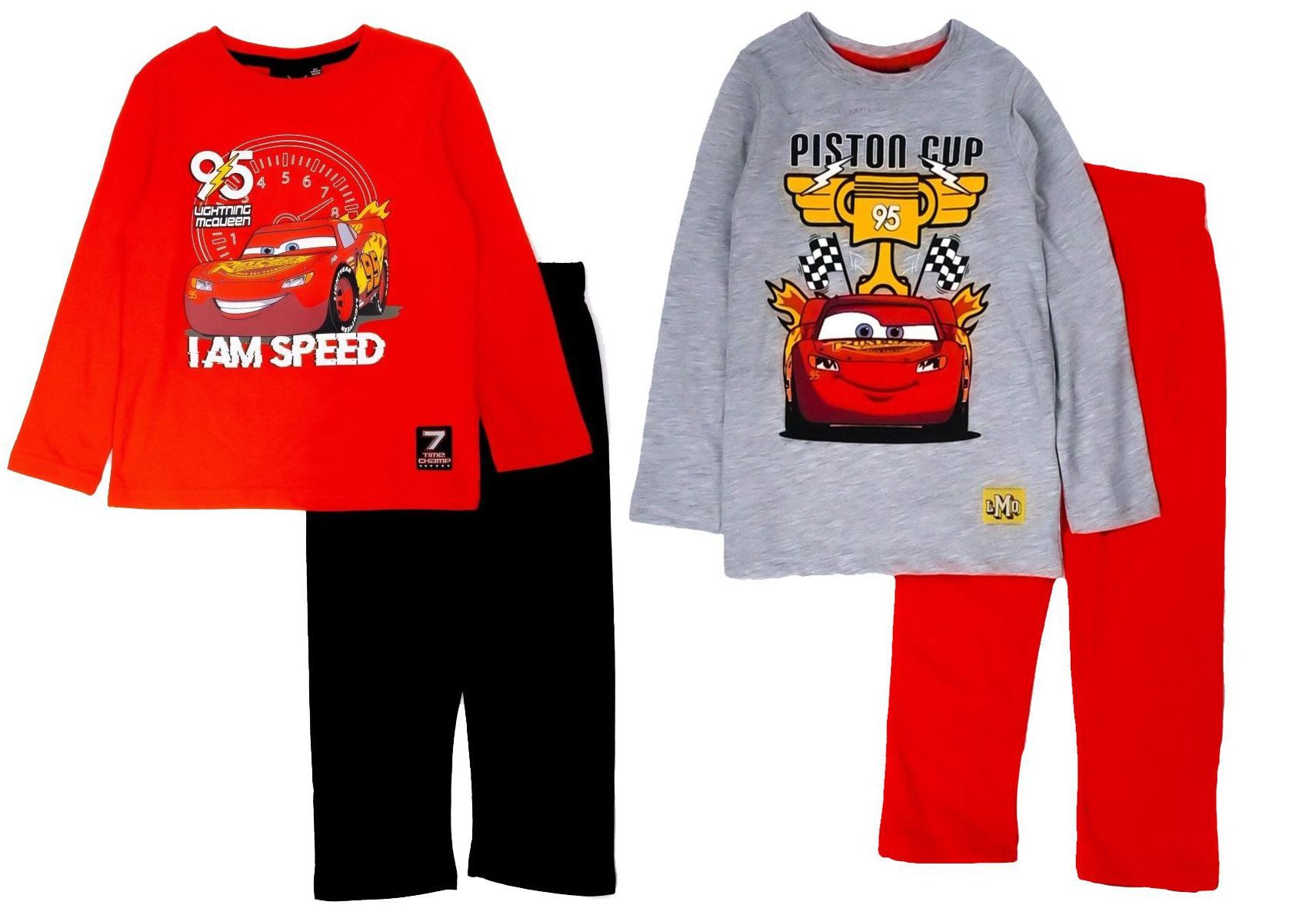 Pyjama 2x Cars Schlafanzüge Jungen 3 - 8 Jahre Pyjama Doppelpack 98 - 128