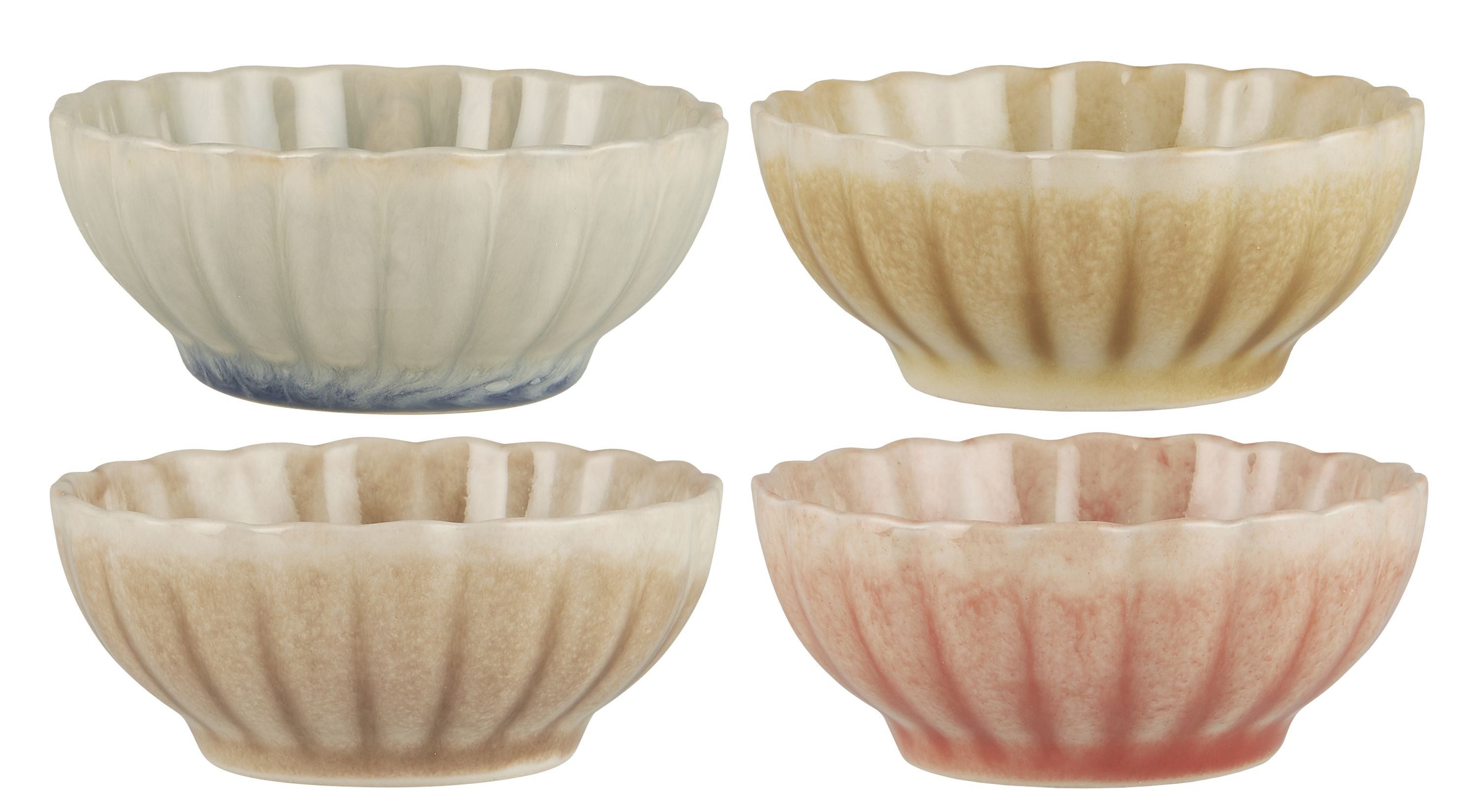 Ib Laursen Servierschale Ib Laursen - 4er Set Schalen Dipschalen Snackschalen Dessertschale D, Keramik