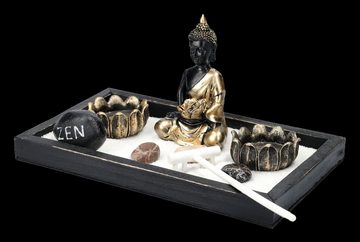 Figuren Shop GmbH Dekofigur Buddha Figur mit Zen Garten Set - Dekoration Dekofigur Fantasy