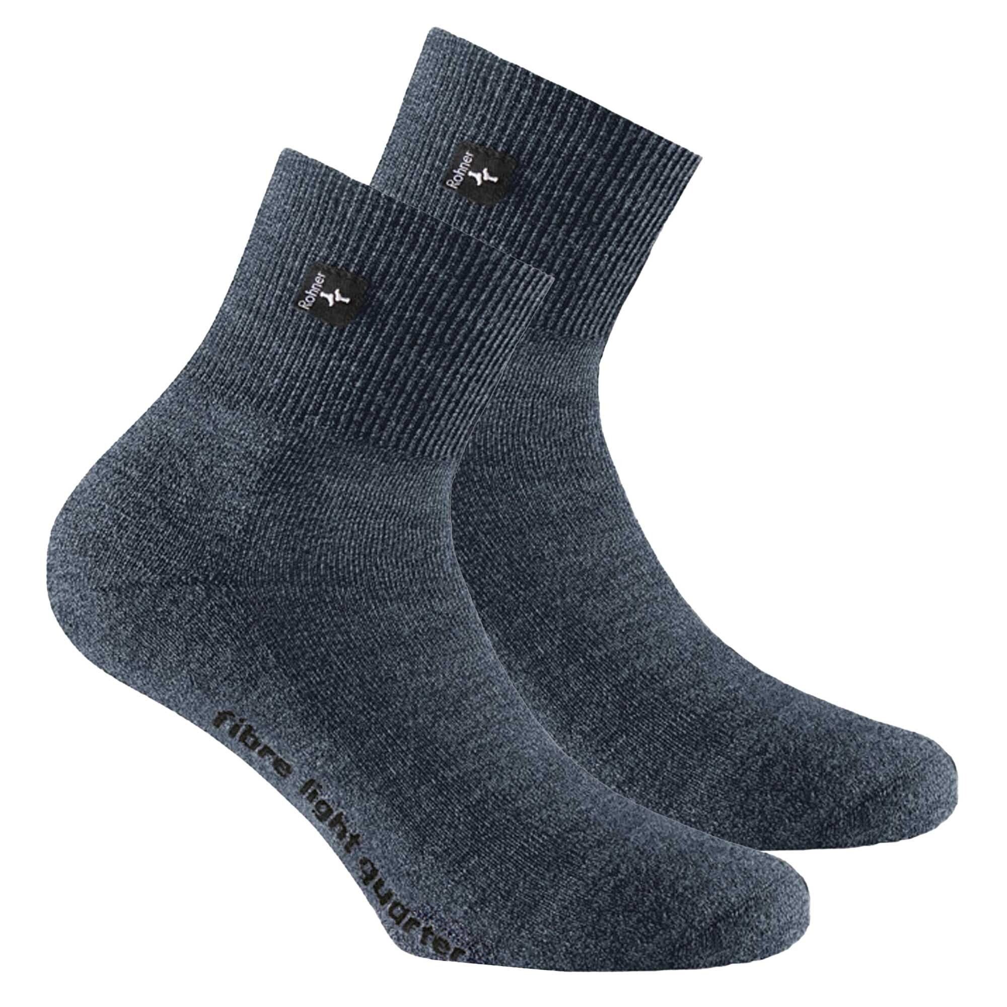 Rohner Socks Sportsocken Unisex Quarter Trekking Socken 2er Pack - Fibre Blau