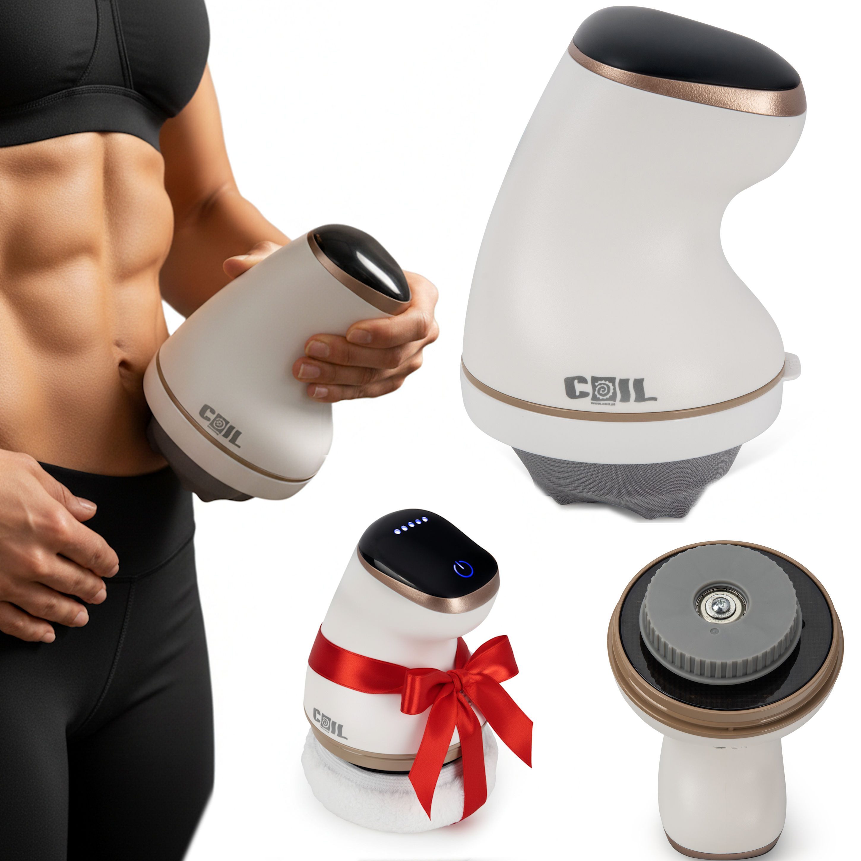 COIL Massagegerät Körpermassagegerät, Anti-Cellulite-Massagegerät, Kabellos, schlankmachend, geräuschlos, straffend