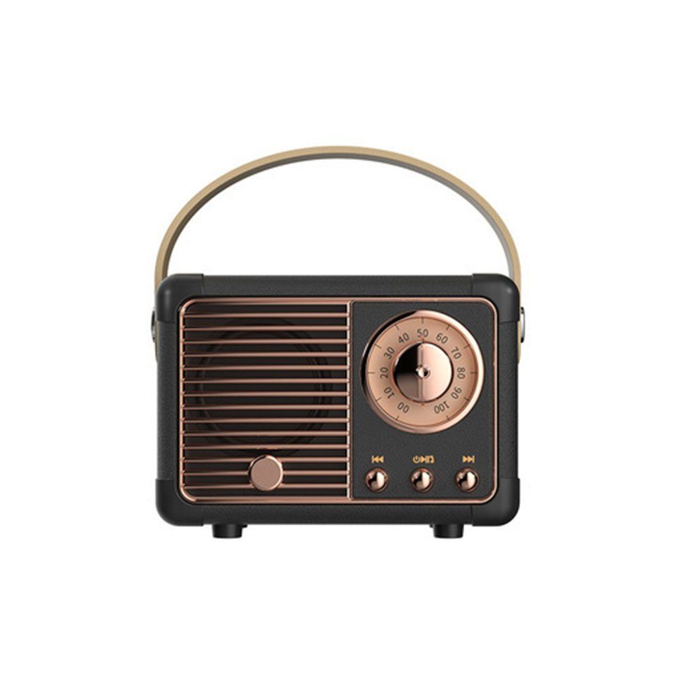 MOUTEN Retro-Radio mit Bluetooth, nostalgisches Radio Bluetooth-Lautsprecher schwarz