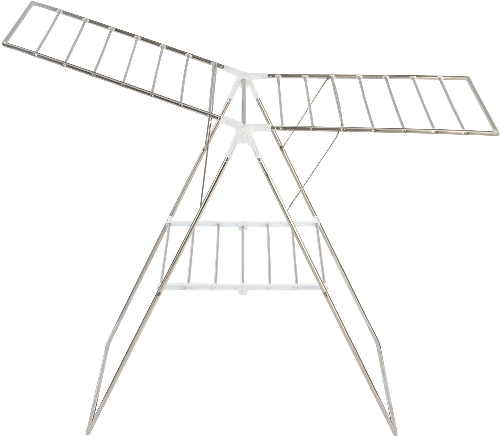 WENKO Wäscheständer Modell Flex, Wäschetrockner mit justierbaren Flügeln, 15 m Trockenlänge, klappbar