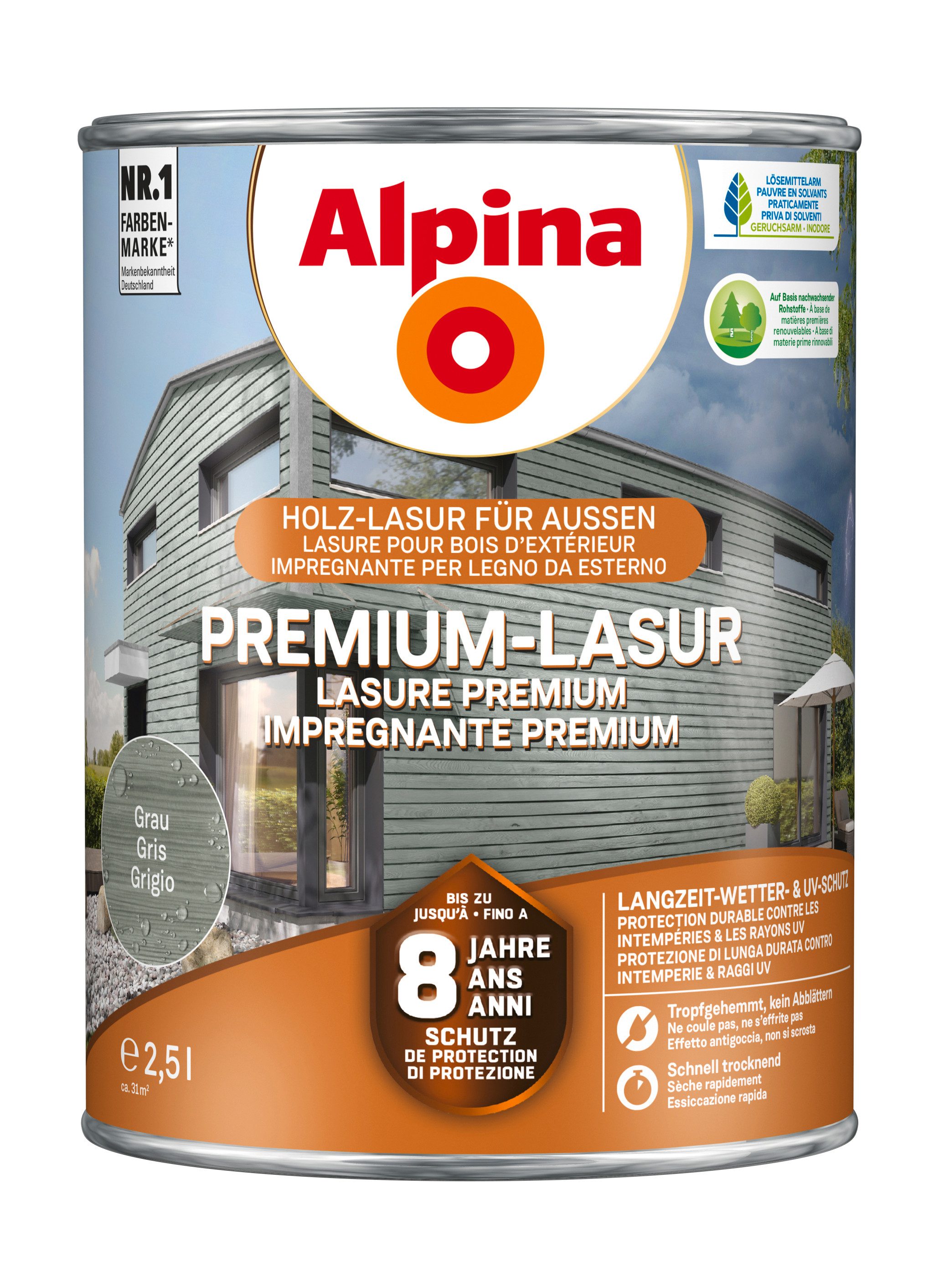 Lasur Premium-Lasur 2,5 Liter seidenmatt