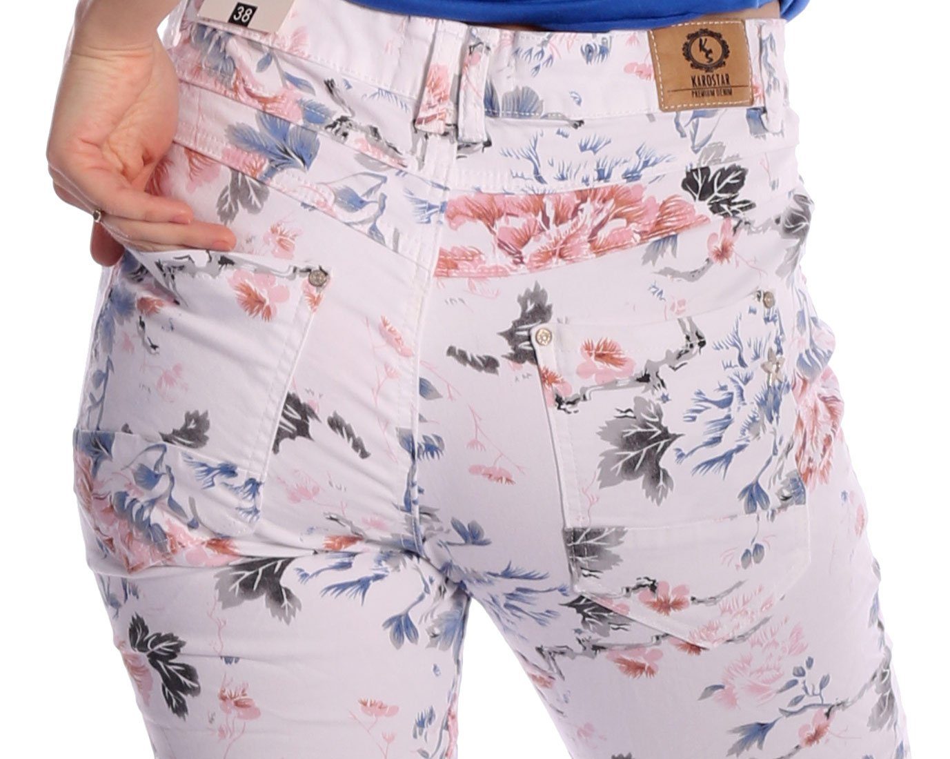 Flower Bootcut-Jeans "Ludmila" Moda Pocket Design 5 Charis