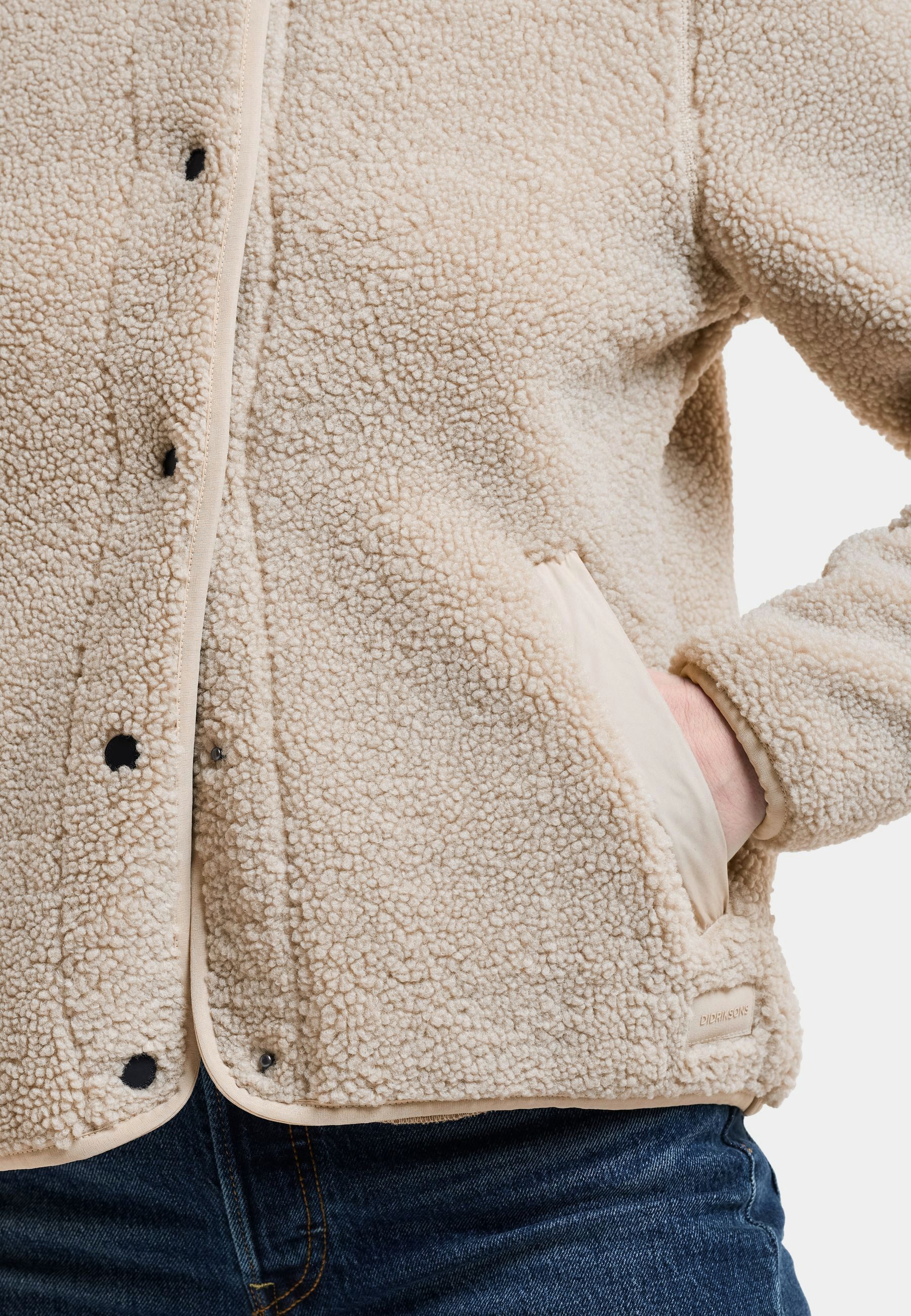 Didriksons Fleecejacke Damen Pile Teddy SELMA mit Taschen – Bild 5 von 5