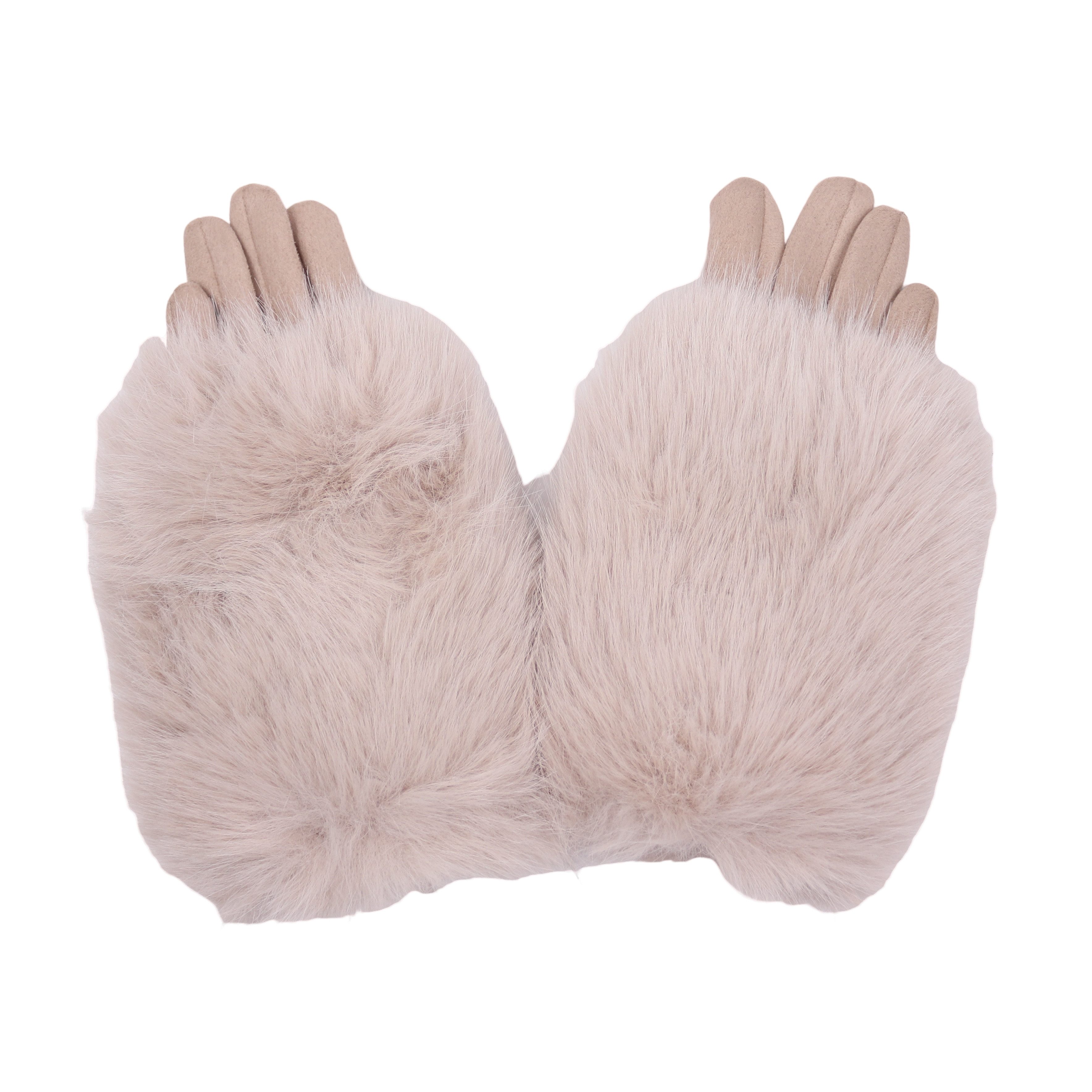 MIRROSI Thermohandschuhe Damen Handschuhe aus Kunstfell 2 in 1 Kuschelig, s günstig online kaufen