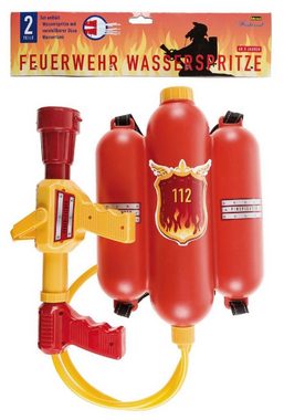 Idena Spiel-Wassersprenkler Idena Feuerwehr Wasserspritze mit verstellbarer Düse und Wassertank 40 cm ca. 2,2 Liter