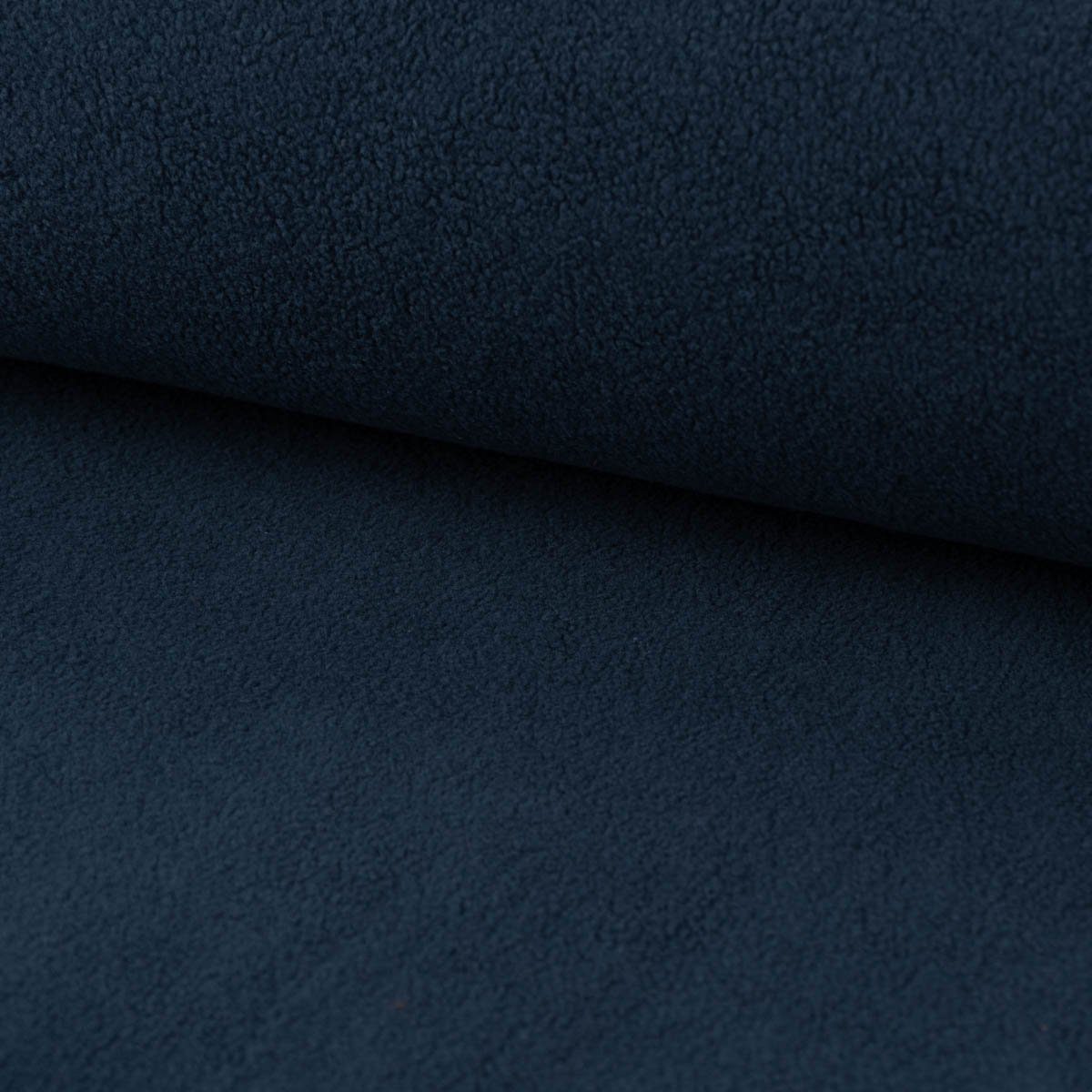 SCHÖNER LEBEN. Stoff »Sweatstoff Sherpa Fleece dünn einfarbig dunkelblau  1,50m Breite« online kaufen | OTTO