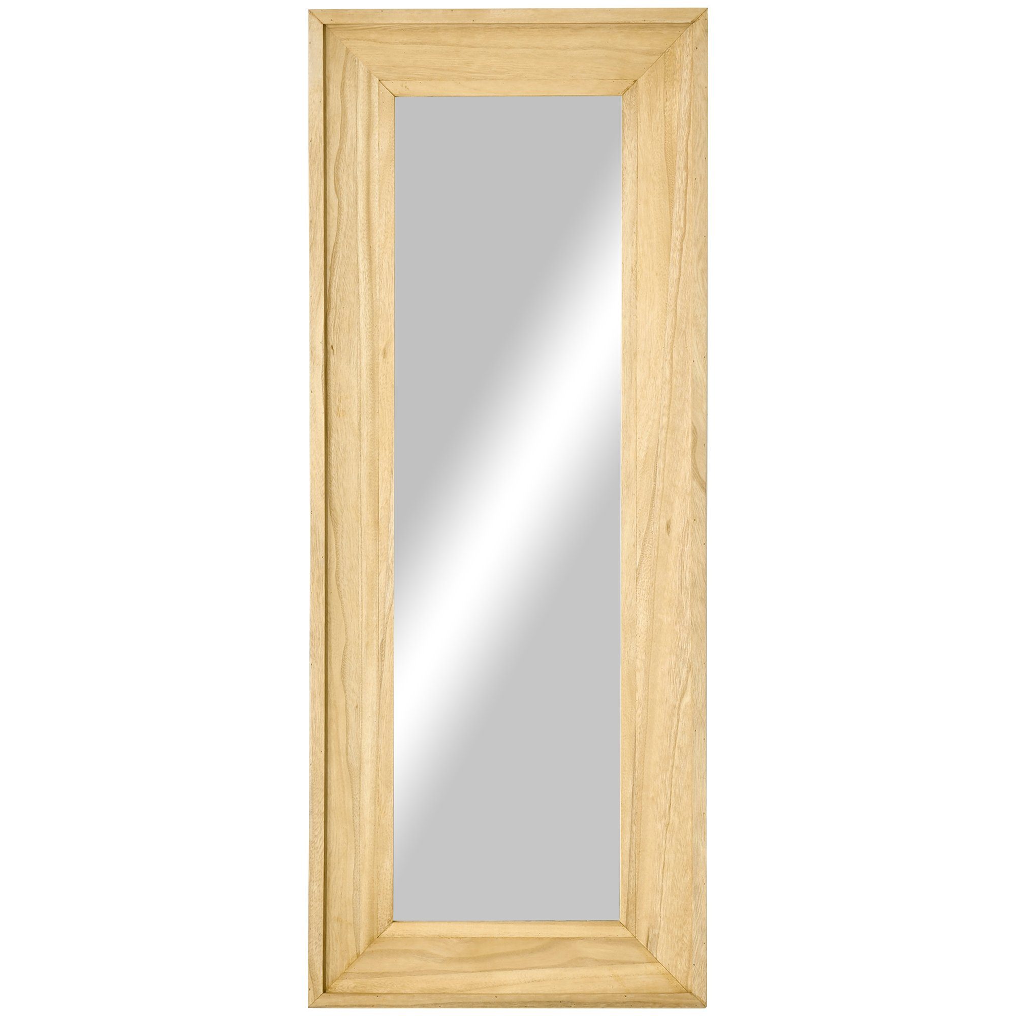 1-St., (Set, Tannenholz Ganzkörperspiegel Wandspiegel 60 Wandspiegel), cm HOMCOM 1 x 4,5 cm Mit 150 Holzrahmen x Spiegelglas cm x