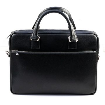 So Milano Handtasche, Made in Italy, Leder, Schwarz