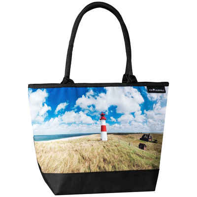 von Lilienfeld Handtasche Tasche mit Motiv Sylt Leuchtturm Nordsee Meer Shopper, Motiv vorne auf der Tasche