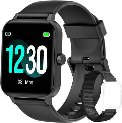 blackview Smartwatch (1,3 Zoll, Android iOS), Für Herren Fitnessuhr Armbanduhr mit Pulsmesser Schlafmonitor Sportuhr