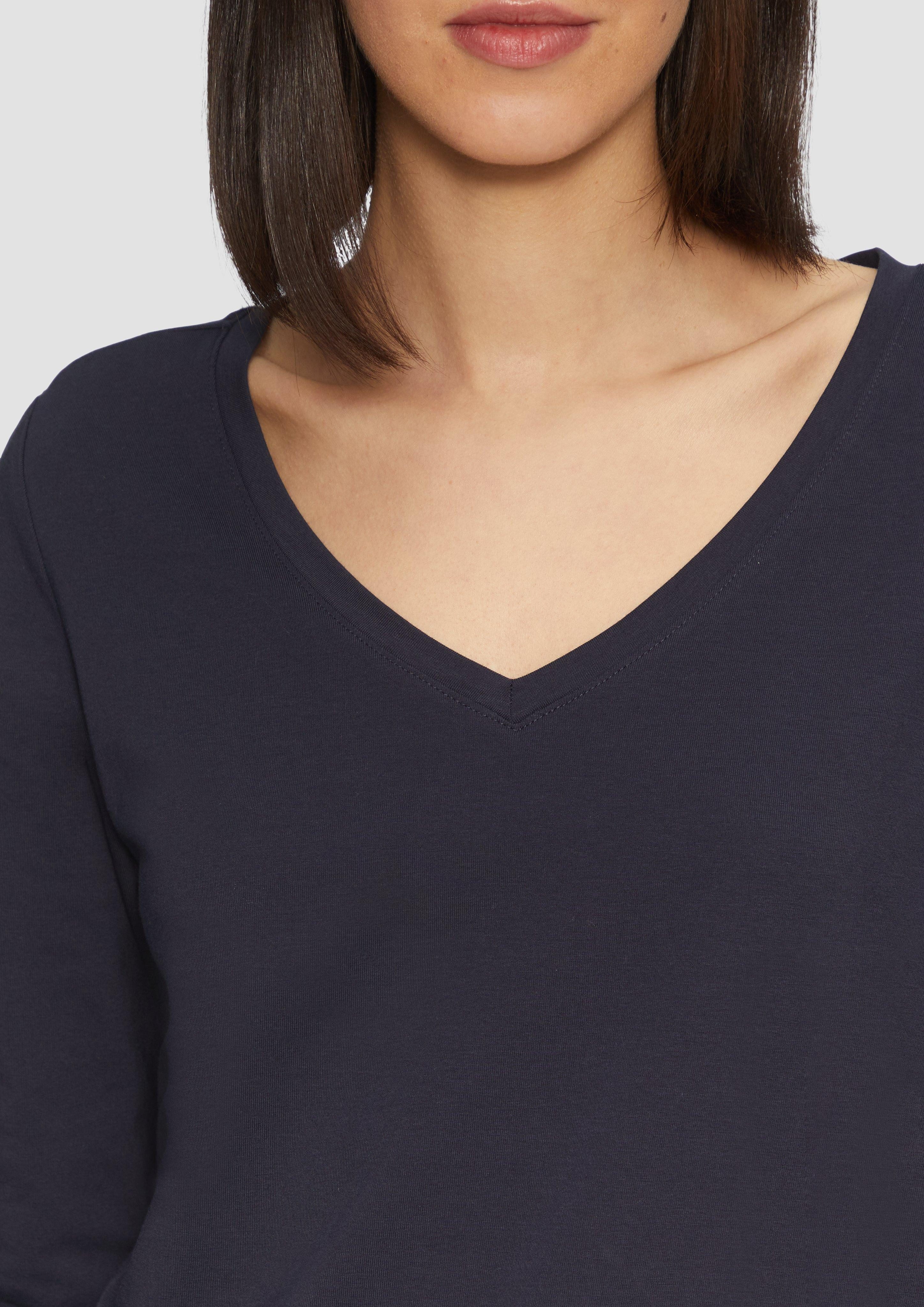 s.Oliver 3/4-Arm-Shirt Jerseyshirt mit V-Ausschnitt und günstig online kaufen