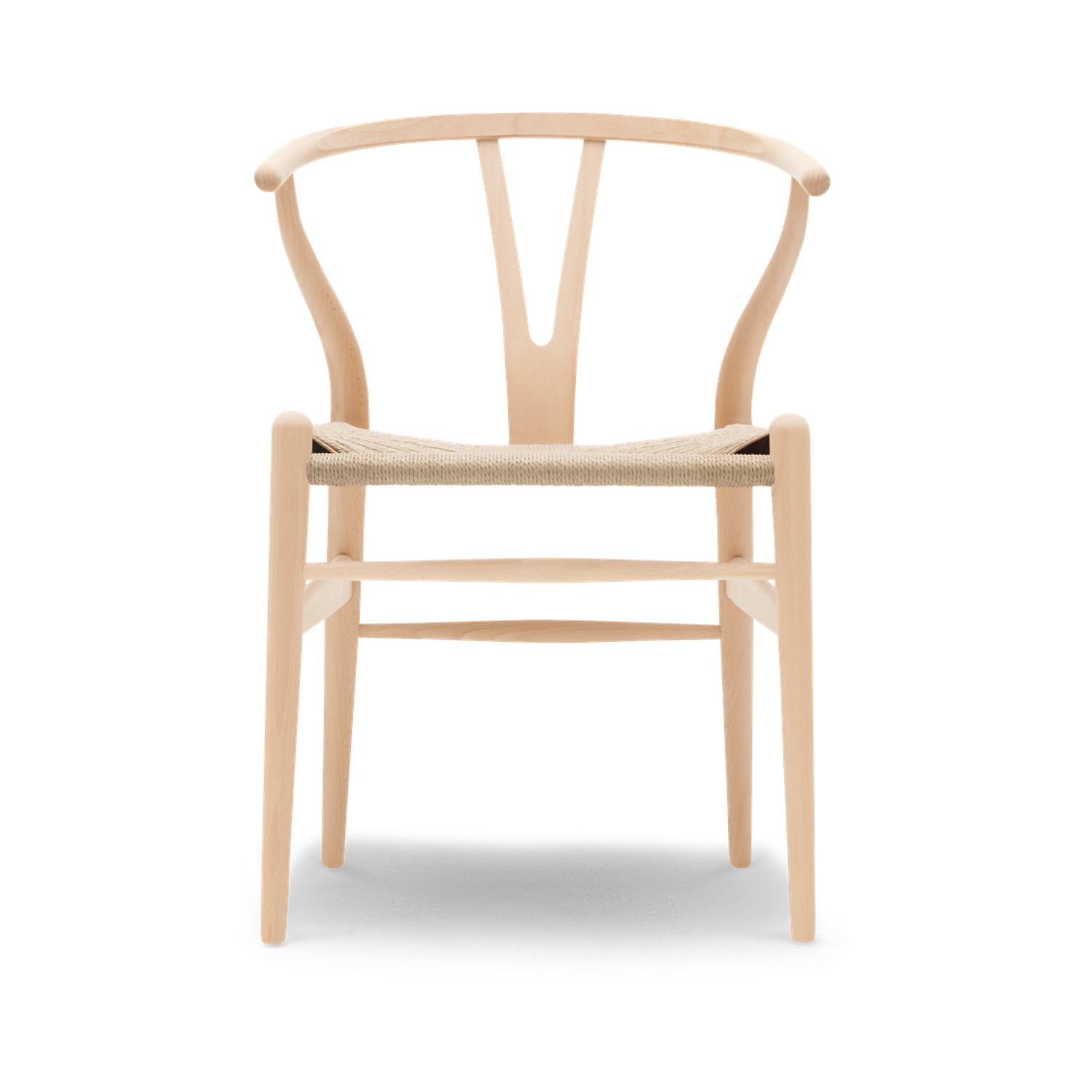 Carl Hansen Esszimmerstuhl Carl Hansen Buche geseift Chair Wishbone Geflecht Stuhl Natur /Y-Chair