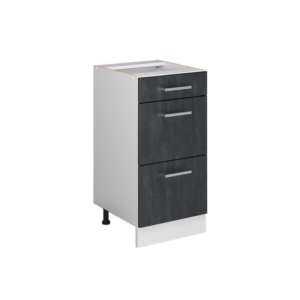 Vicco Unterschrank R-Line, Schwarz Beton/Weiß, 40 günstig online kaufen