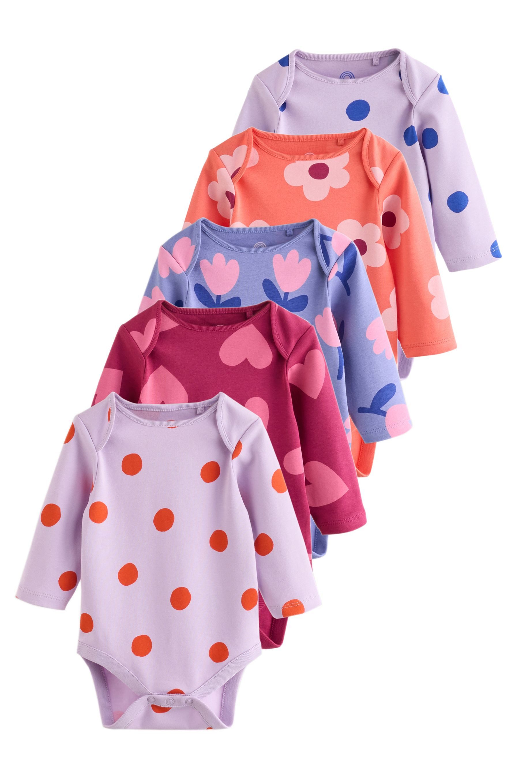 Langarmbody Baby-Bodys mit langem Arm, 5er-Pack