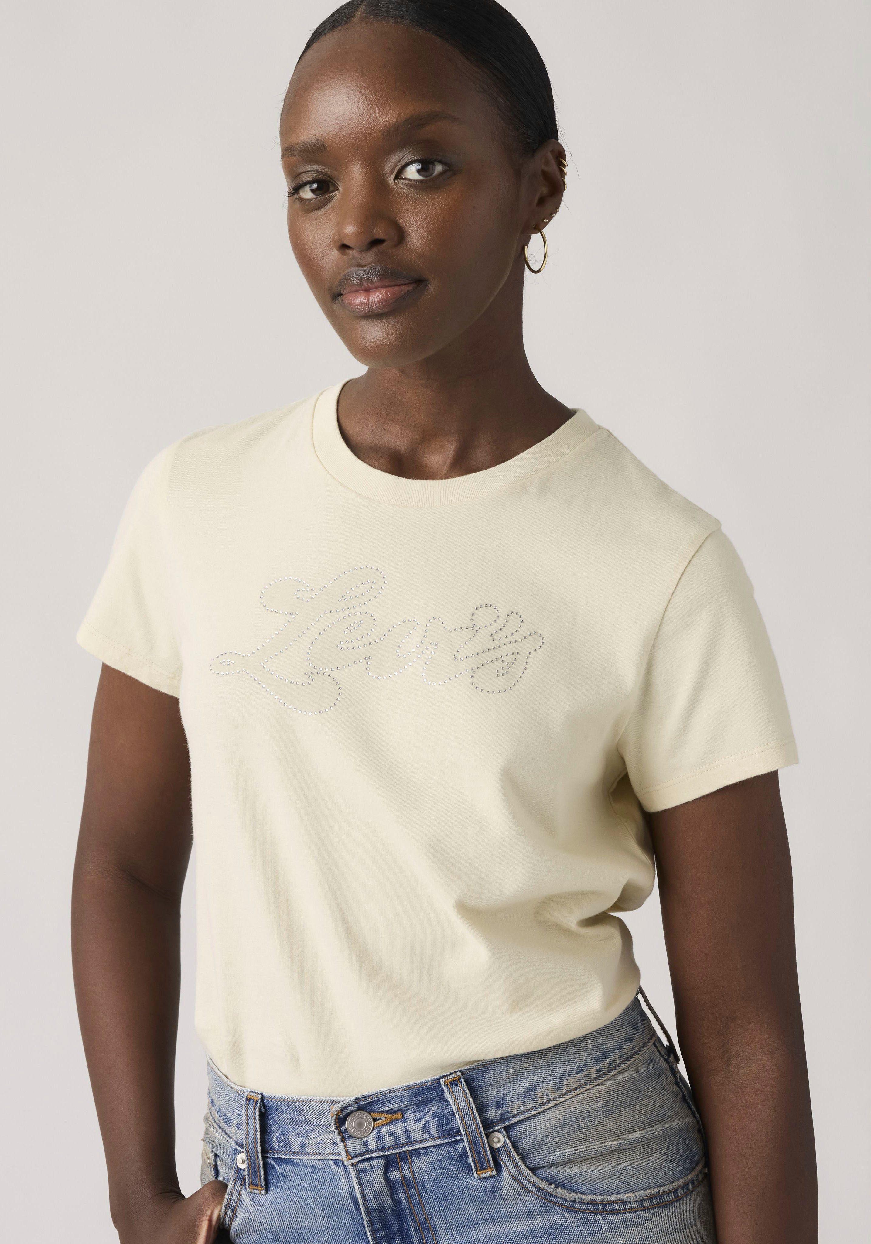 Levi's® Rundhalsshirt THE PERFECT TEE mit Logo im Metallic-Holo Print – Bild 2 von 5