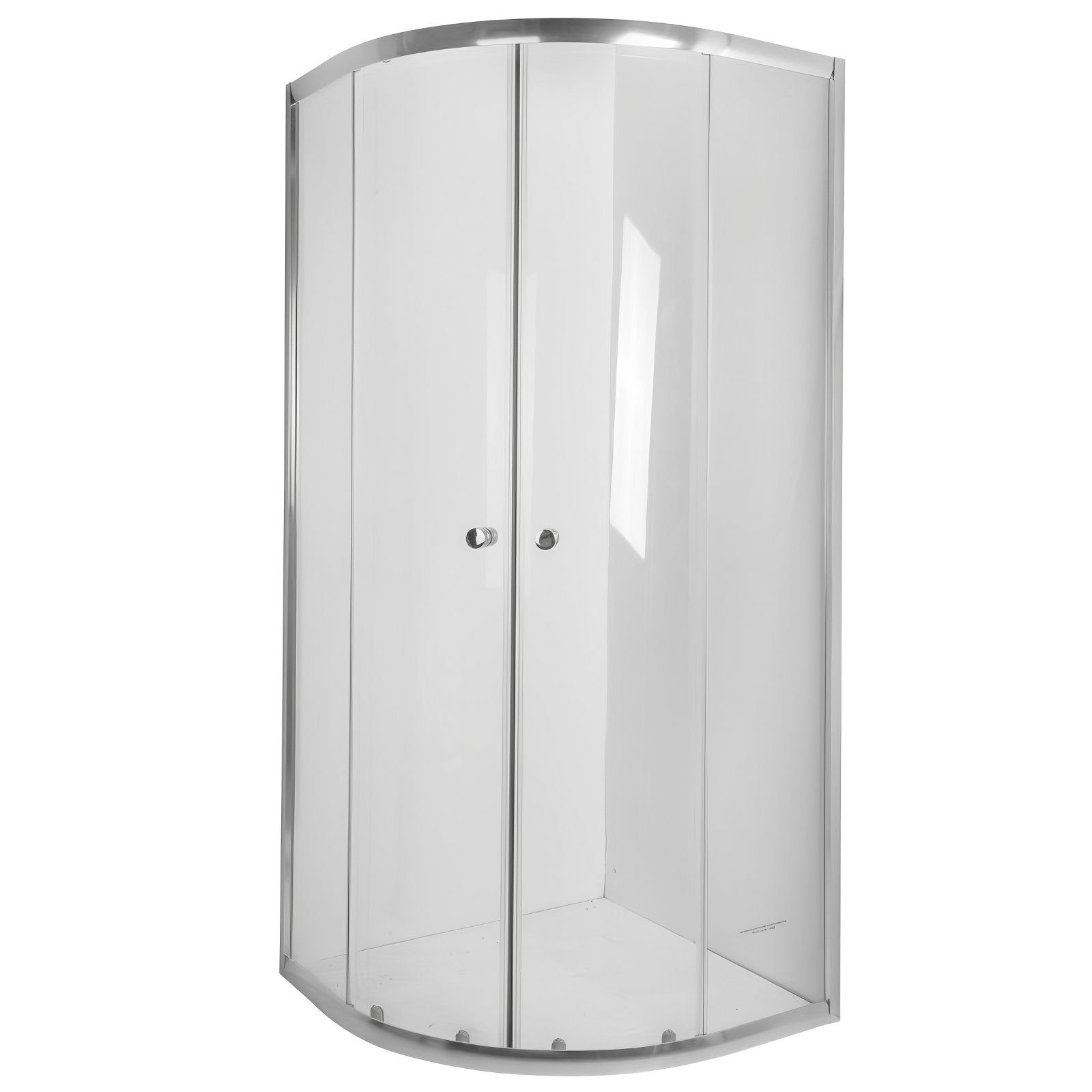 KOLMAN Komplettdusche Vitoria Halbrund Duschkabine mit Duschwanne, BxT: 80x80 cm, Sicherheitsglas, 180 cm, Transparentes Glas, Ablaufgarnitur Gratis