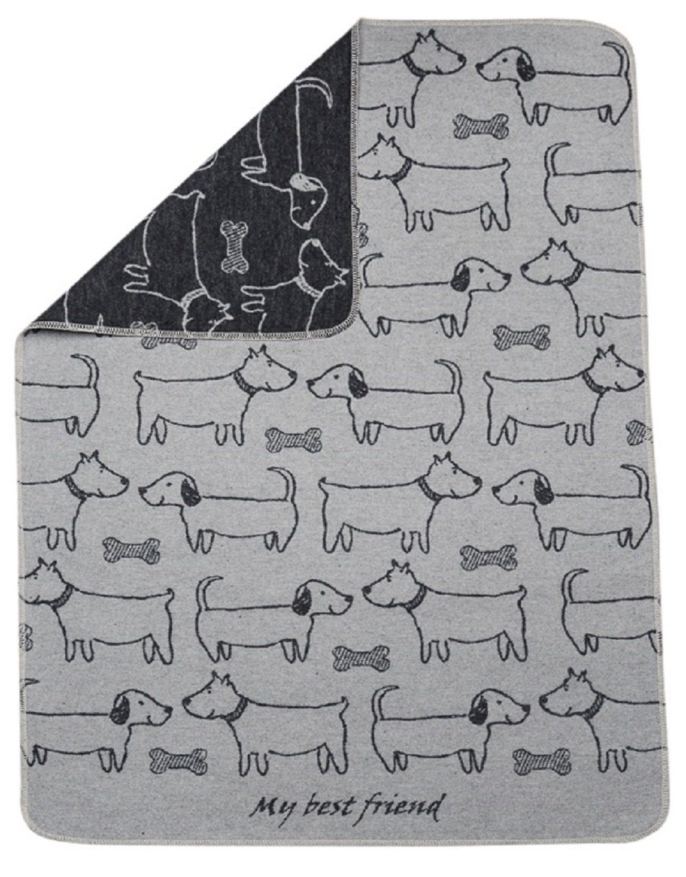 DAVID FUSSENEGGER Tierdecke Hundedecke 'best friend allover' 70 x 90 cm günstig online kaufen