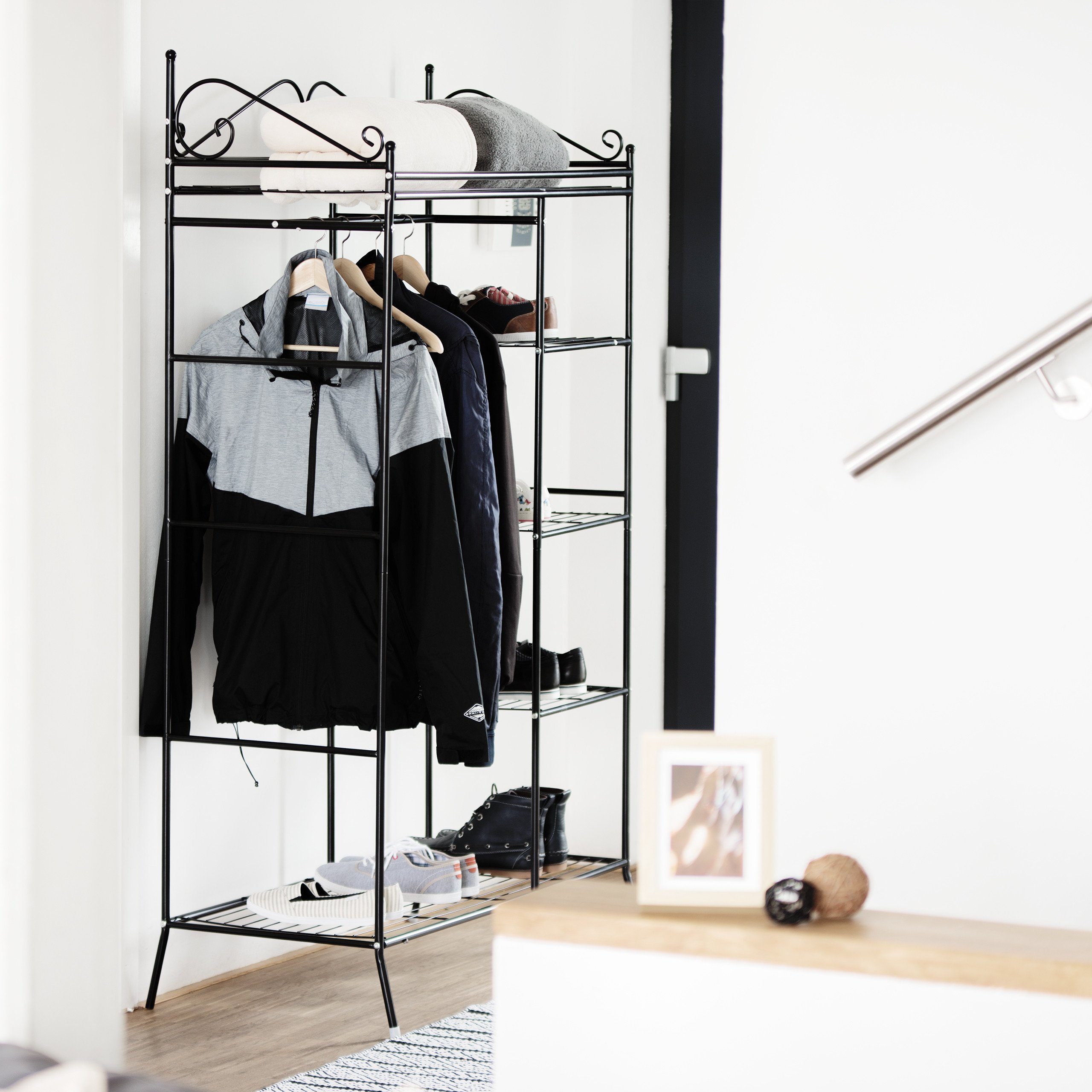relaxdays Garderobenschrank Metall Garderobe COUNTRY mit günstig online kaufen