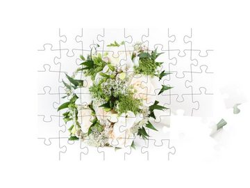 puzzleYOU Puzzle Blumenbouquet zur Hochzeit, 48 Puzzleteile, puzzleYOU-Kollektionen Blumensträuße, Blumen & Pflanzen