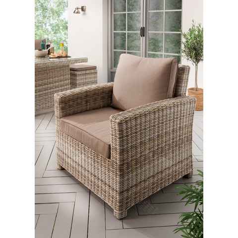 Destiny Loungesessel ALCUDIA, Polyrattan, beige meliert, + Auflagen