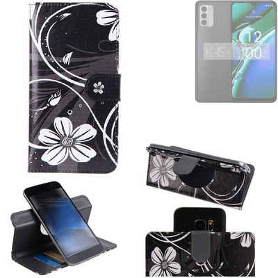 K-S-Trade Handyhülle für Nokia G42 5G, Schutzhülle Handyhülle Hülle 360° Wallet Case “Flowers“