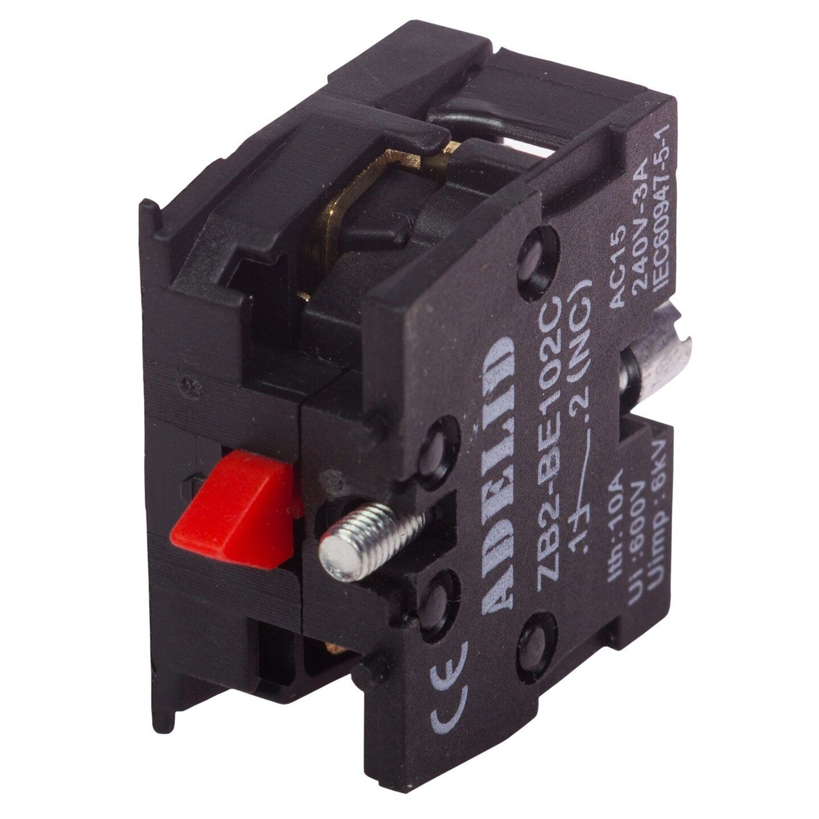 ADELID Schalter, Kontaktblock Hilfsschalter Hilfskontakt Schließer NC 600V 10A