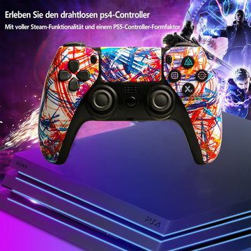 Tadow Wireless Gamepad, Controller, für PS4, Bluetooth, Leitung PlayStation 4-Controller (Dampf volle Funktion PS5 Formfaktor PS4 Gamepad)