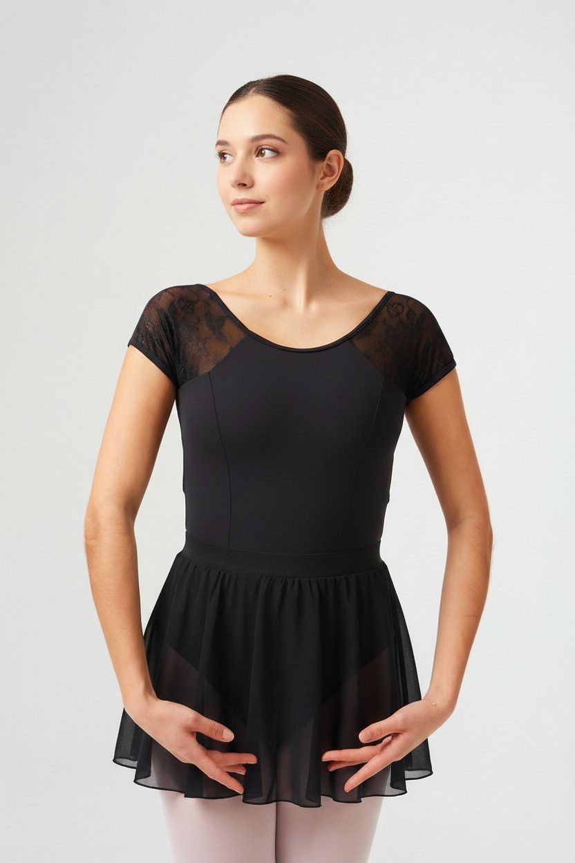 tanzmuster Schlupfrock Damen Ballettrock Eva aus Chiffon Tanzrock zum Reinschlüpfen