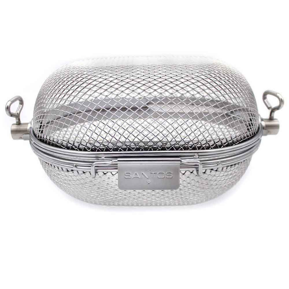 PROREGAL® Grillspieß XS Drehspieß Korb Grillkorb für schmale Grills,  Edelstahl