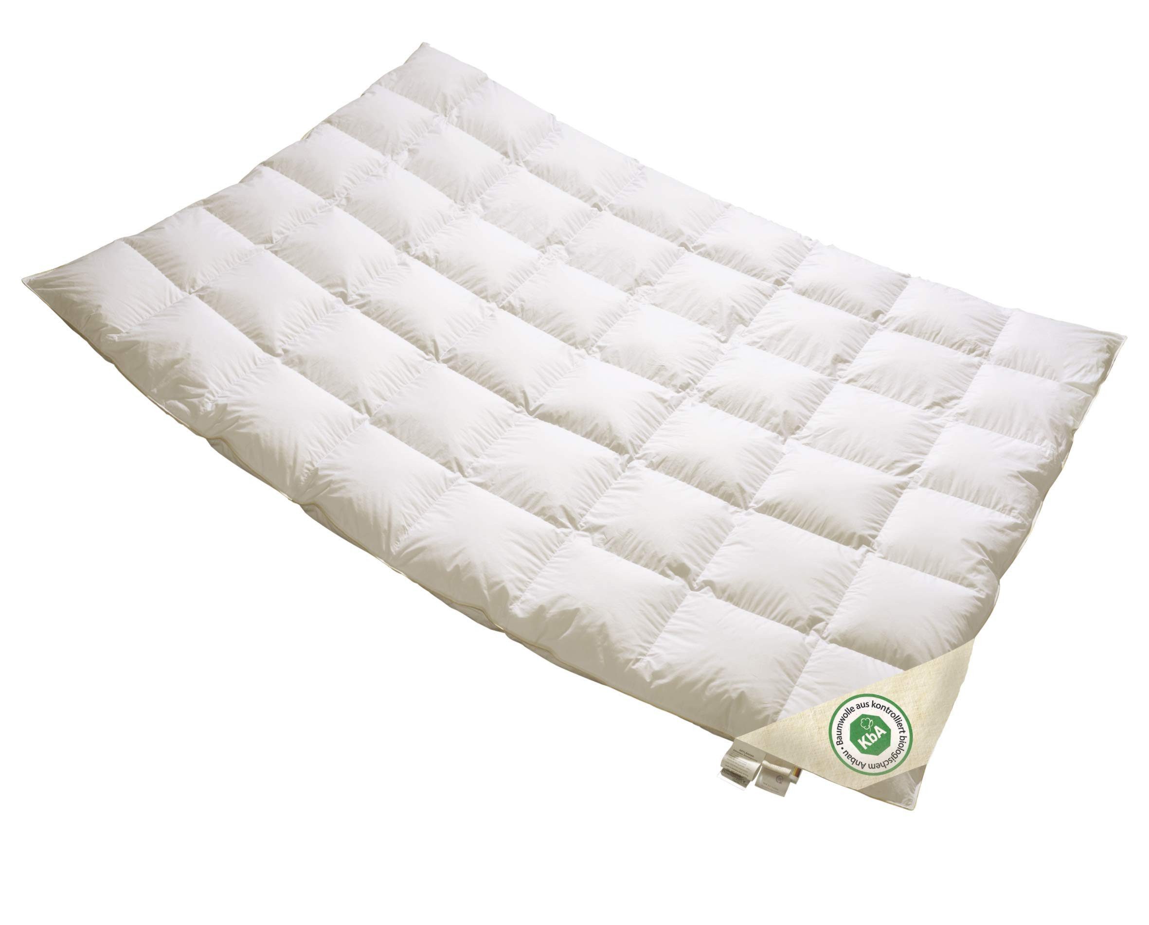 Vitaschlaf Gänsedaunenbettdecke Vitaschlaf® BIO-LUXE-KBA Bettdecken für Sommer Winter Ganzjahresdecke, Füllung: 100% Gänsedaunen, Bezug: 100% BIO-Baumwolle, Bettdecke 135x200 cm, 155x220 cm und weitere Größen, Made in Germany