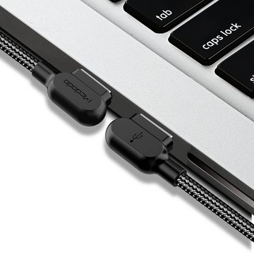 mcdodo 90 Grad Ladekabel Winkel Typ-C USB-C Kabel abgewinkelt USB-Kabel, Typ C (Eurostecker), USB-C (50 cm), Winkelstecker