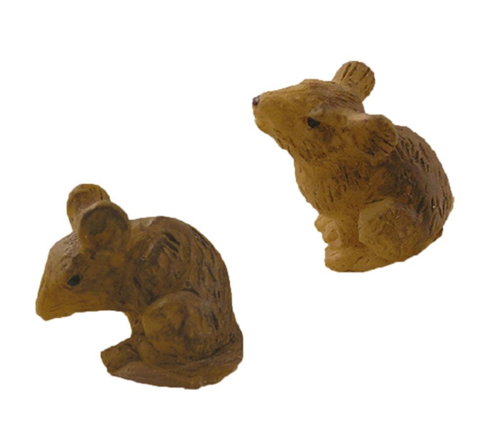 FADEDA Tierfigur 2x FADEDA Mäuse, Höhe in cm: 1,4