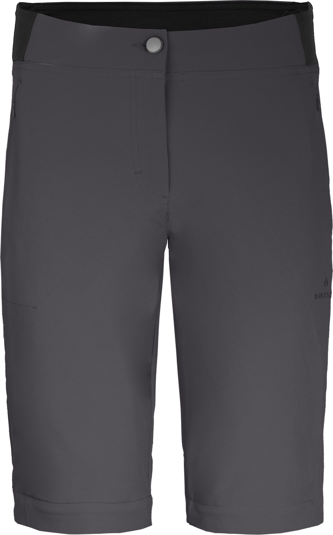 Bergson Outdoorhose AALBORG Vario Zipp-Off (slim) Damen Wanderhose, recycelt, elastisch, sportlich, Normalgrößen, grau