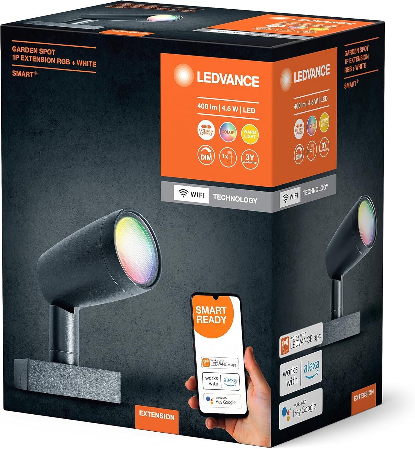 Ledvance LED Gartenleuchte Ledvance Smarte LED Gartenleuchte WiFi Erweiterung 1 Strahler Außen