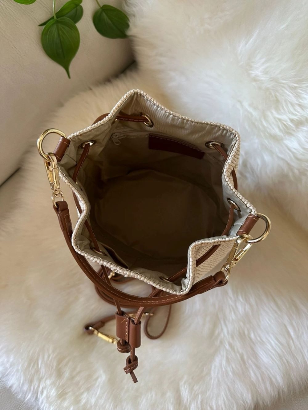 Goodman Design Handtasche Beuteltasche aus Raffia günstig online kaufen