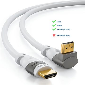 deleyCON deleyCON 10m HDMI Kabel 270° gewinkelt 4K UHD 1080p FULL HD 3D HDMI-Kabel